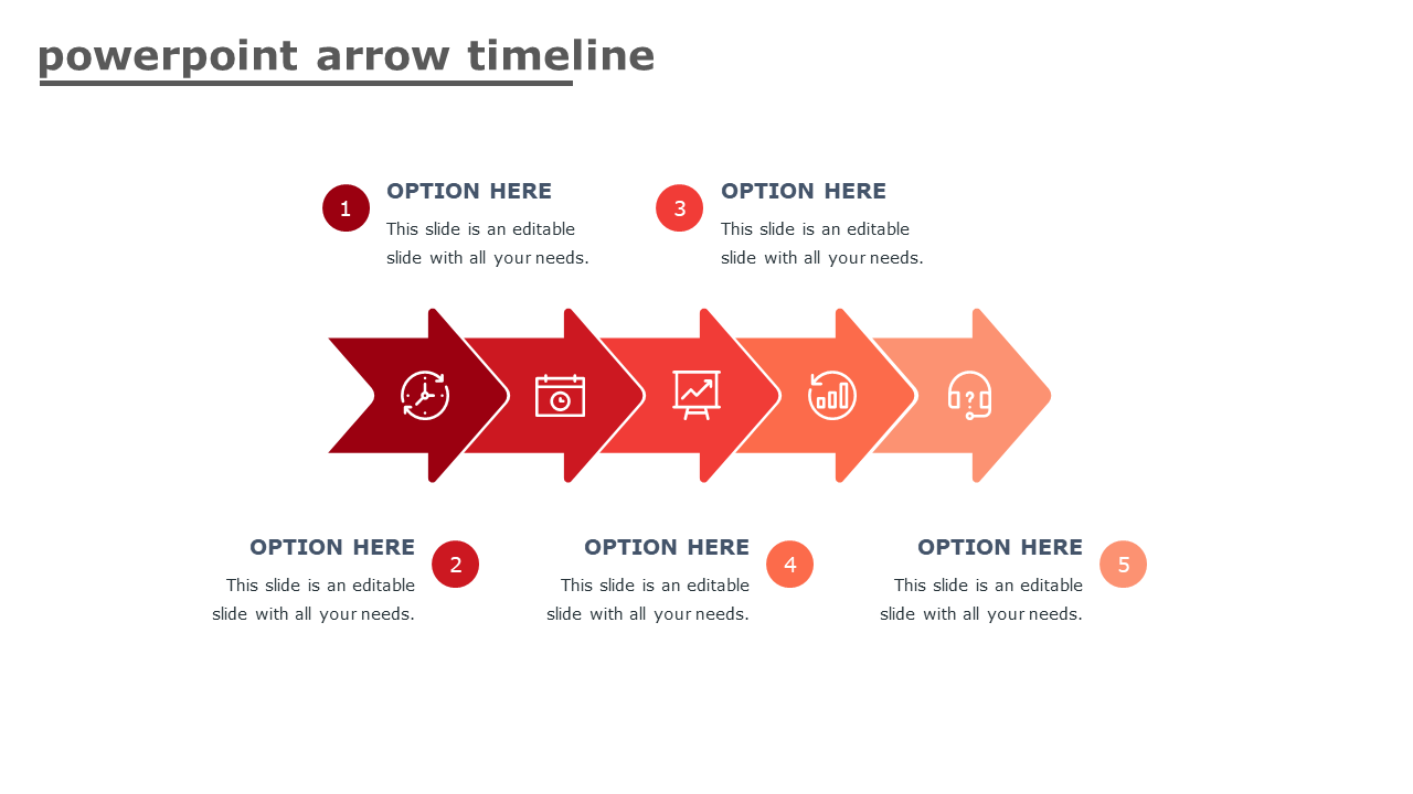 Free - Believable PowerPoint Arrow Timeline Presentation Template